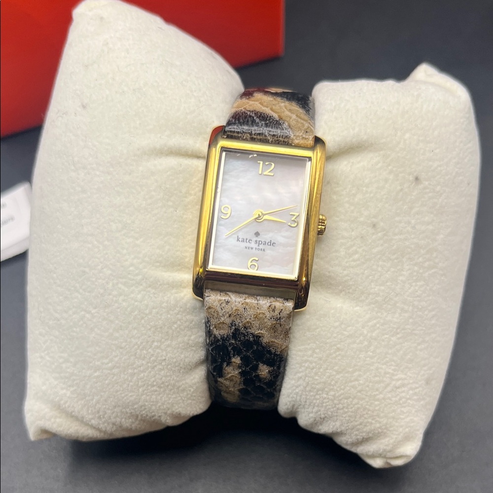 Kate Spade Gold Watch with Patterned Strap - Picture 1 of 6